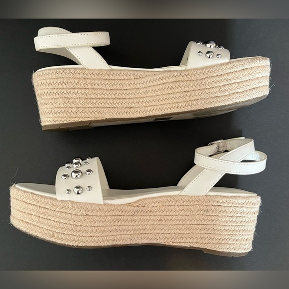 Marc Fisher Women's Joyce Ankle Strap Studded Espadrille Platform Sandals - Picture 11 of 13